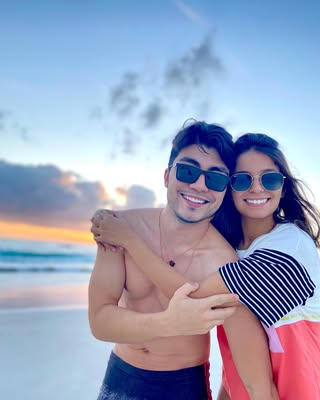 Débora e Caio Praia Pôr do Sol
