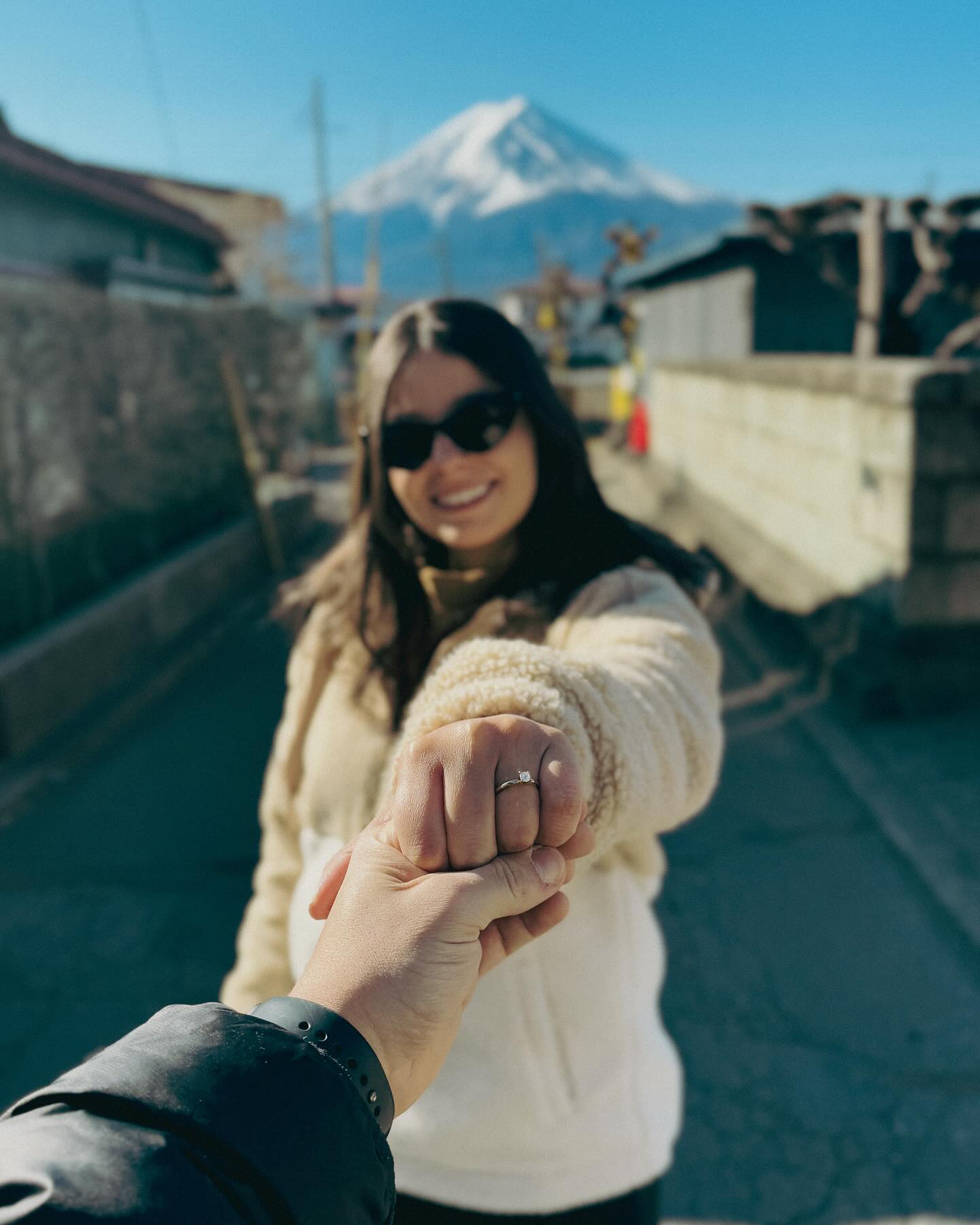 Anel de Noivado Monte Fuji